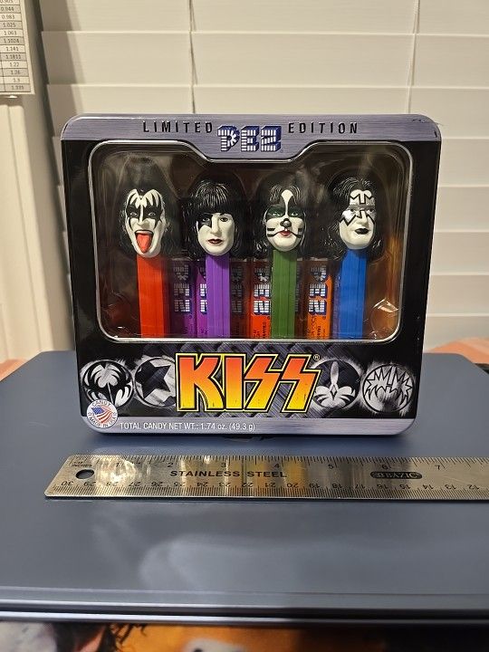 KISS Pez Dispenser Tin Can Collectible