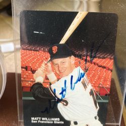 Matt Williams Autograph  Baseball And Card 