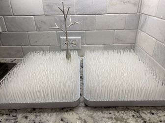 2 Baby Bottle Drying Rack Boon Lawn Large White