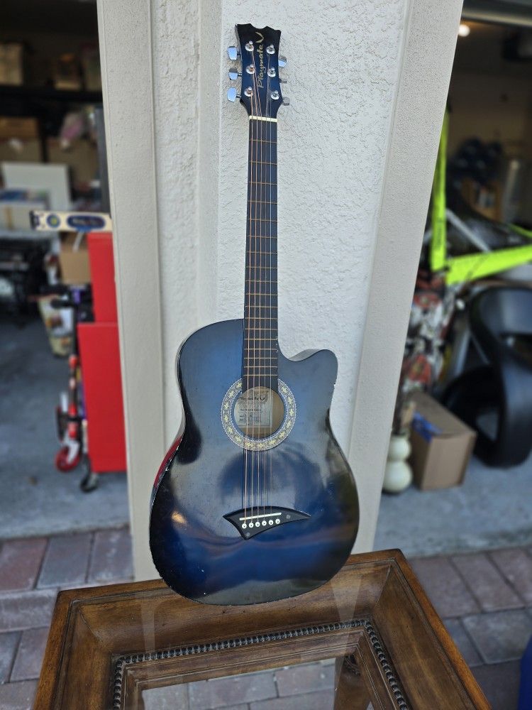 Dean Playmate JBB, acoustic guitar, 3/4 size student guitar Blue Black Burst