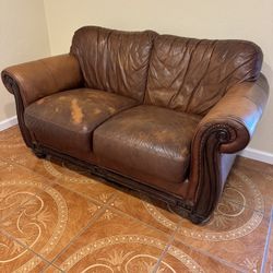2 Seat Leather Couch 5ft x 3ft