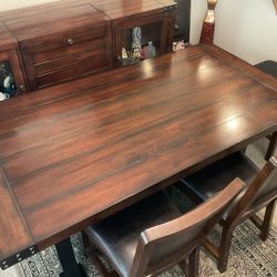 Dining Table Set & Bar Cabinet