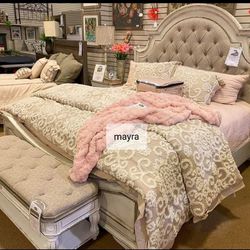 By Ashley/White Queen Panel Bed Frame Cama//King,full,twin Size Available//Mattress Sold Separately, Financing Options 