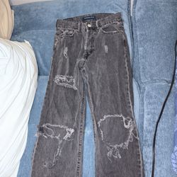 Aeropostale Women’s Charcoal Distressed Jeans