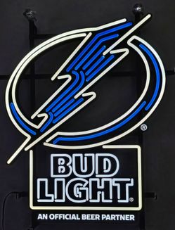 Tampa Bay Lightning Bud Light LED Neon Beer Sign