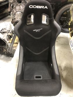 Cobra Racing Seat Monaco Pro Black With Rails