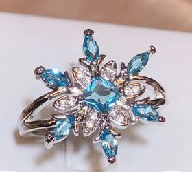 Aquamarine Zirconia Ring 