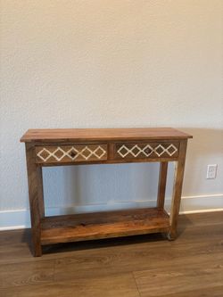 Wood console table