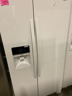 Whirlpool Refrigerator Side by Side with ice maker and water dispenser