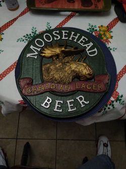 Vintage Moosehead Canadian Lager Beer Sign