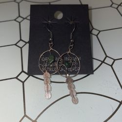 Dream catcher dangle earrings