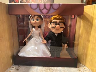 Disney Pixar Up LE 1000 Carl & Ellie Wedding Doll Set