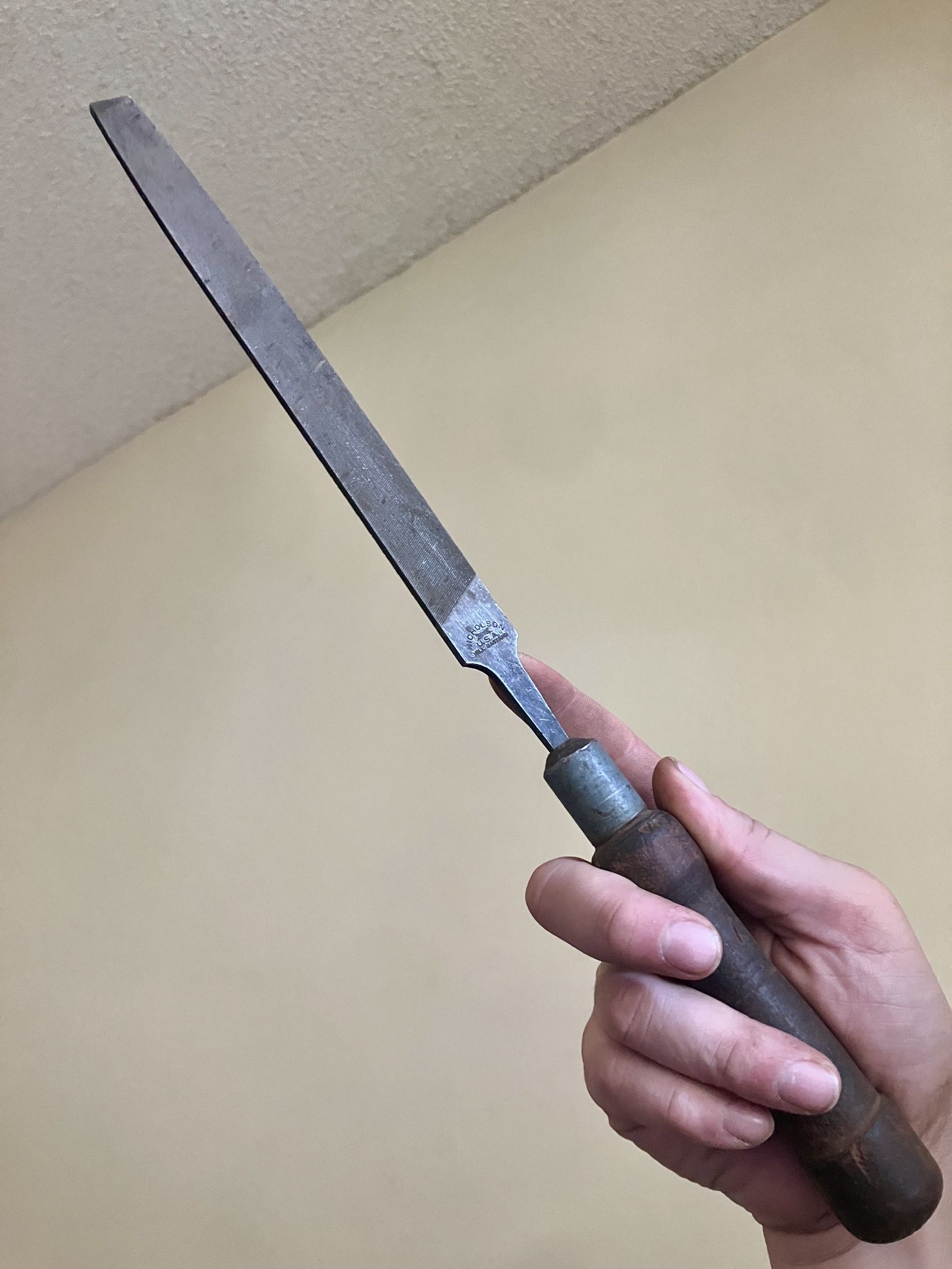 Vintage Black Diamond Nicholson USA Mill Bastard File
