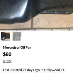 2003 Mercruiser 3.0 Oil Pan From A Bayliner Boat 