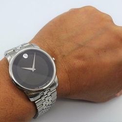 Movado Museum 0606367 39mm Silver Stainless Steel Men's Wristwatch