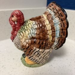 Vintage Fitz and Floyd Ceramic Turkey Figurine candle holder 1993 