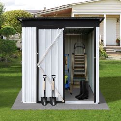 5 Ft. X 3 Ft. Outdoor Metal Garden Shed / Tool Storage w/ Lockable Door [NEW IN BOX] **Retails for $200  ^Assembly Required^ 