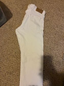 All white polo jeans size 30-30 30$