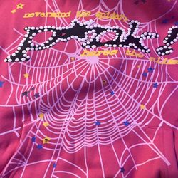 Pink sp5der hoodie size L