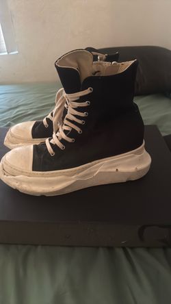 Rick Owens Size 12M - DRKSHDW Abstract High-Top Sneakers
