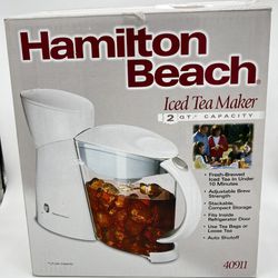 Hamilton Beach 2-Quart Electric Iced Tea Maker White Model 40911