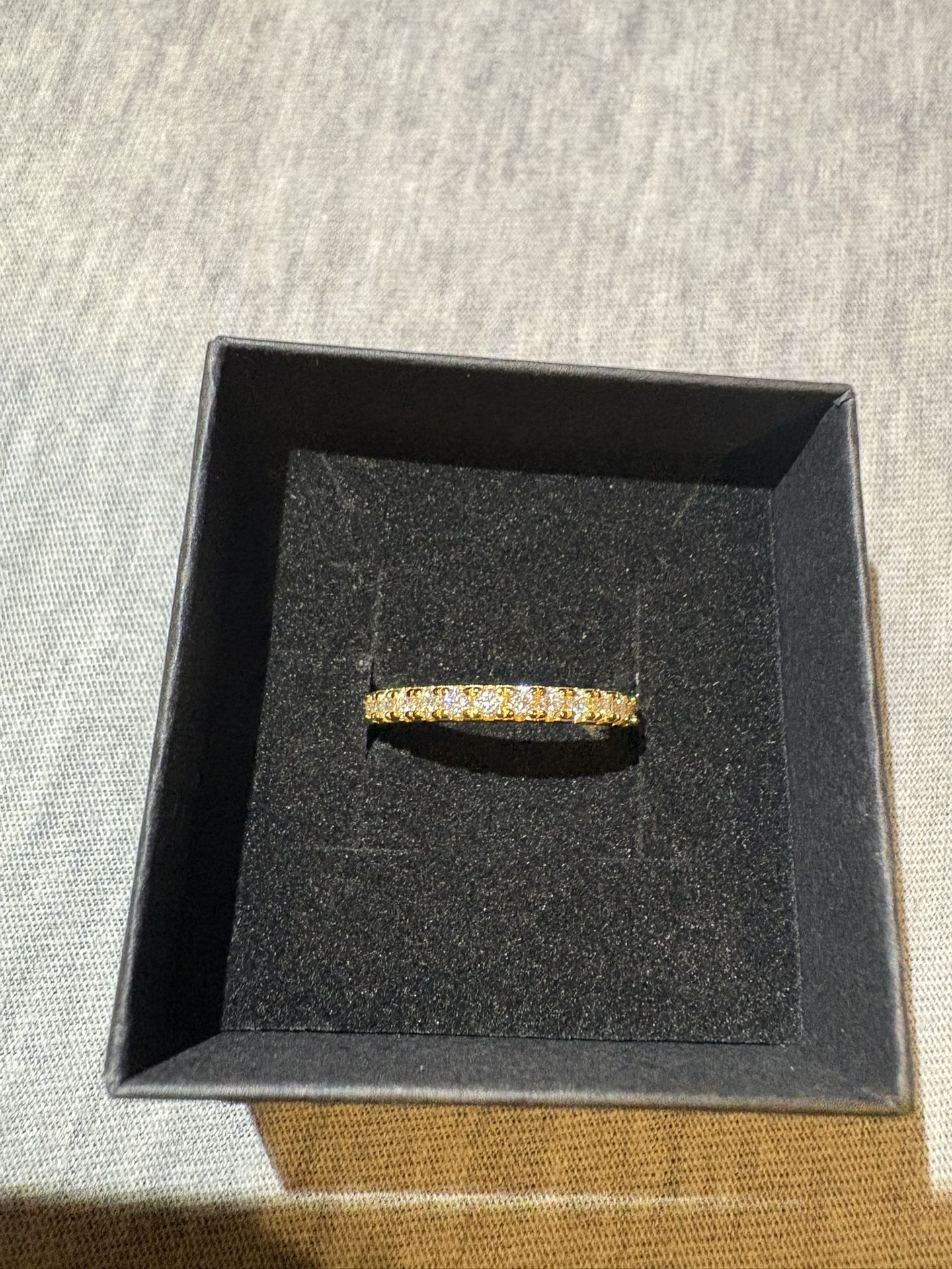 Gender Neutral Eternity Band VVS1 Moissanite