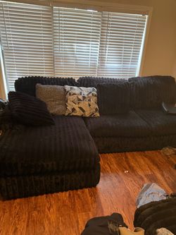 Black Corduroy Sectional Sofa