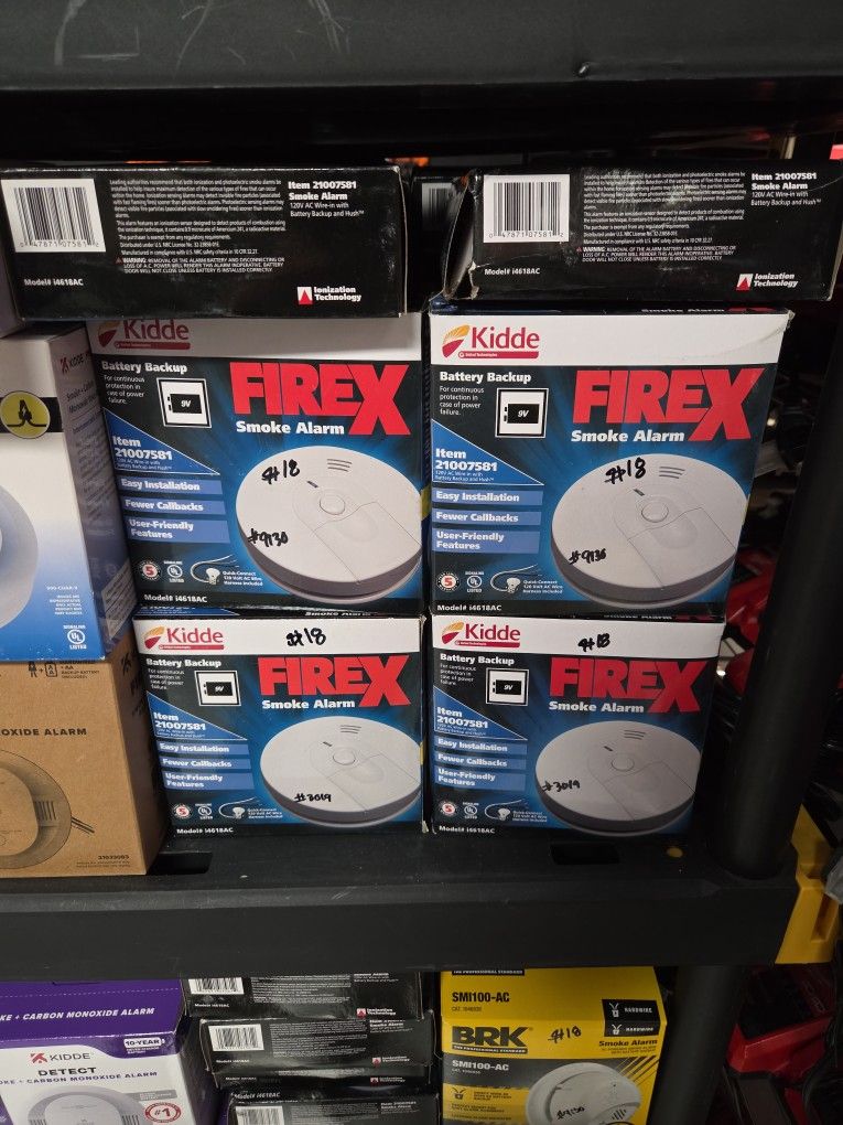 Smoke Alarm Detector Wired With Backup Battery