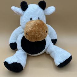 Ty Tylux Pluffies Grazer Black And White Cow 2002