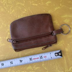 Vintage Leather Coin Credit Card Wallet 