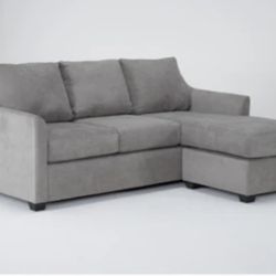 Sleeper Sofa Bed with Reversible Chaise and Storage Ottoman