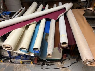 Bolts of upholstery fabric