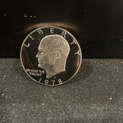 1978 S Gem Proof Eisenhower Dollar With A Extreme Cameo E-64