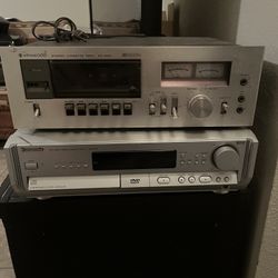 “Kenwood Cassette Deck, Panasonic DVD System, and Sony X-Round Speakers Bundle”