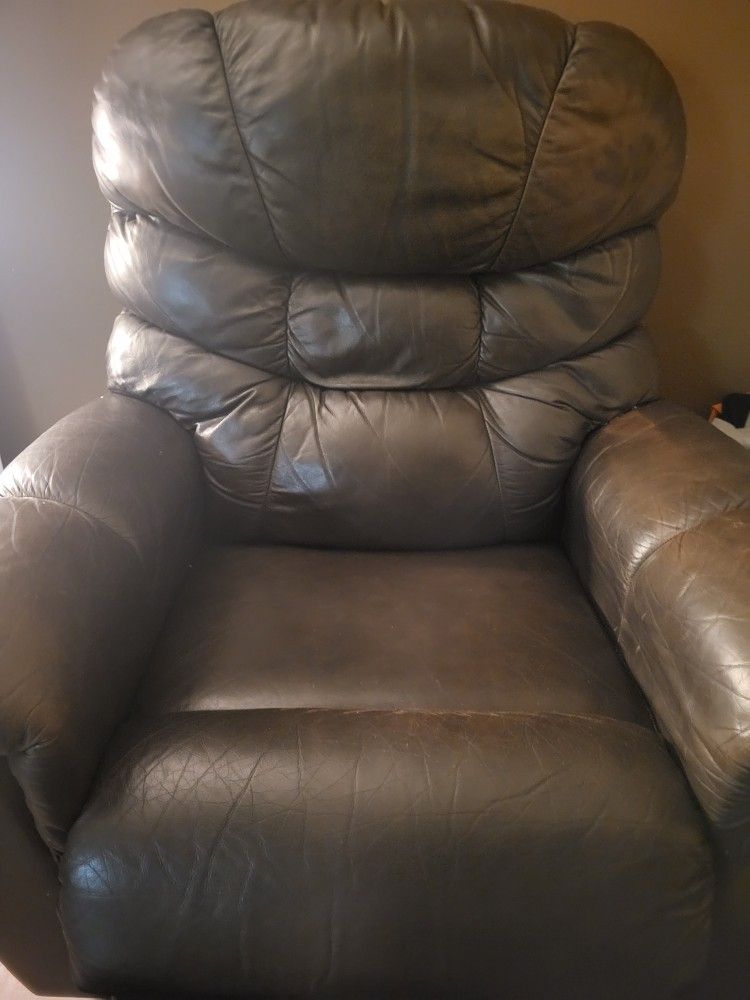 Leather Couch, Leather Recliner Chair