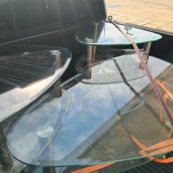 Coffee And End Tables  Swivel  On Bottom 