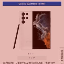 Att S22 Ultra-white 512 GB And Cases 