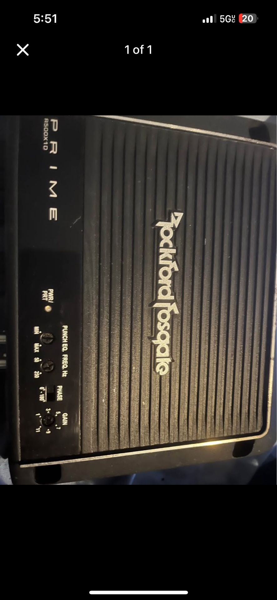 500 Watt Rockford Fosgate Amp