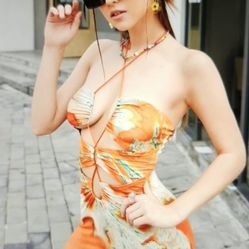 Gorgeous Mini Dress/ Available In S,M,L/ New/ $15 Cash Only/ Blue Diamond & Rainbow