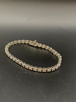 7.5" white gold diamond bracelet #23952