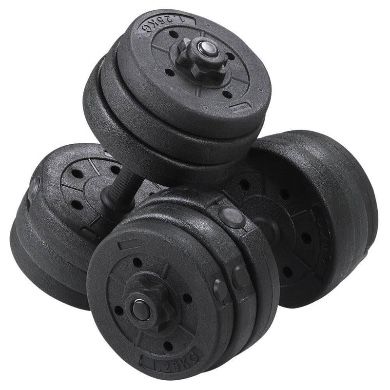 44 LB Dumbbell Set, Adjustable Free Weight Set, 44 LB Dumbbell Weight Set, Black Dumbbell