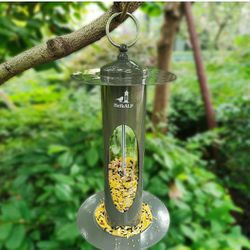 Metal bird feeder for outdoor hanging sunflower seeds wild bird feeders Gray