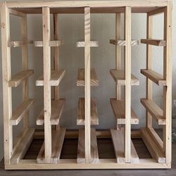 New World Market Pine Wood 16 Bottle Wine Rack