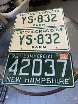 Vintage License Plates 