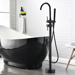 Freestanding Bathtub Faucet Tub Filler Floor Mount Bathroom Faucet 