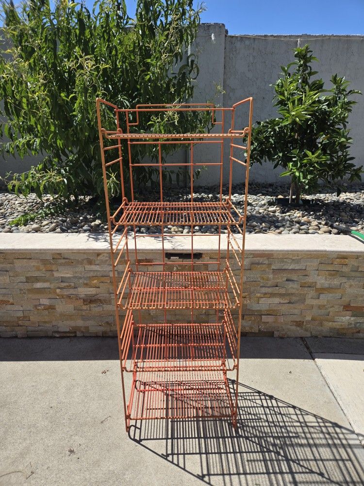 Metal 5 Shelves Collepsible H -53, L-19, W-13