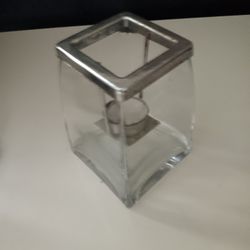 Pier 1 Metal & Glass Tea Light Candle Holder.
