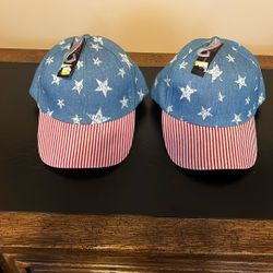 Two NWT Stars n Stripes Baseball Caps