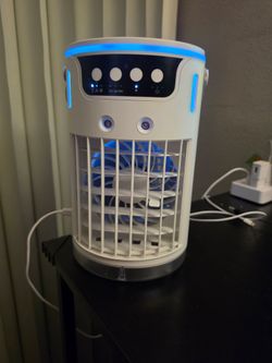 Portable Mini Air Cooler Fan with LED Light