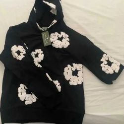 Black Denim Tears Style Hoodie 